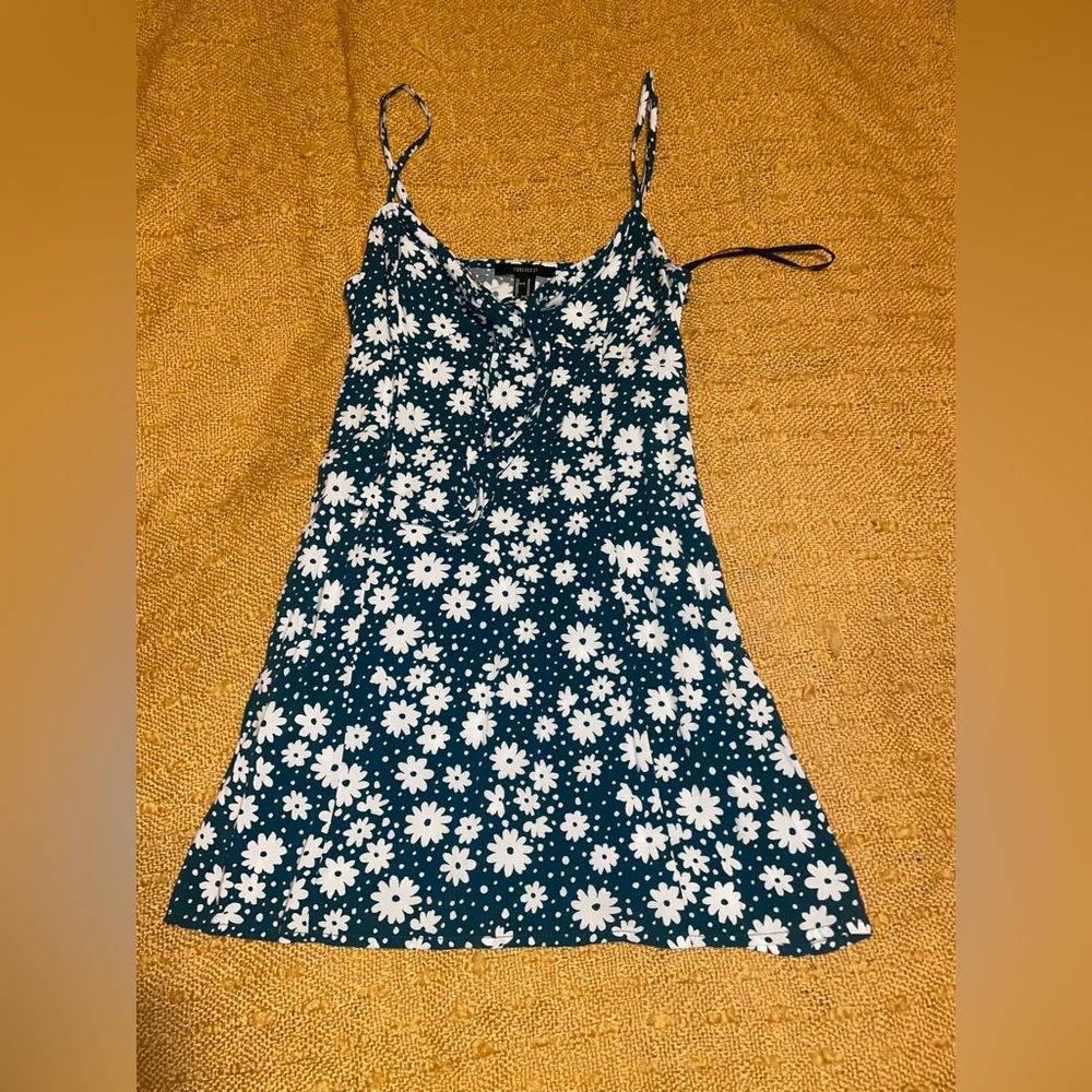 Teal Floral Forever 21 Dress